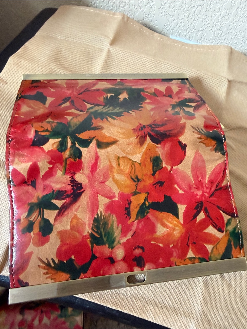 Patricia Nash Multicolor Floral Leather Crossbody with Matching Clutch me - Picture 8 of 12